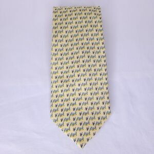 Vineyard Vines Silk Tie Yellow Grasshopper